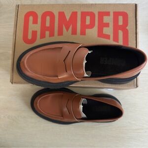Camper Walden Women's Brown Leather Loafers 7.5 US/ 38 EU